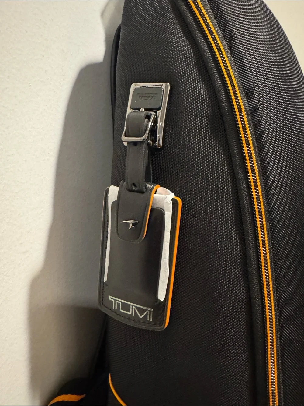 New Tumi x McLaren Halo Black and Orange Trim Men's Backpack — Sleek Urban Carry